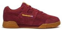 UK size 5 - reebok CLASSIC workout COMFY trainers RETRO burgundy gum sole RARE