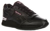 Reebok Glide Ripple Leather Lace Up Womens Trainers In Black Pink UK 3 - 8