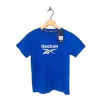 Reebok Kids Large Logo Vector T-Shirt Tee Blue - 12-13 Years NEW