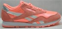 UK size 5 - reebok CLASSIC nylon COMFY trainers RETRO peachy orange RARE