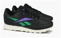UK size 6.5 - reebok classic COMFY trainers LEATHER black green