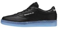 UK size 6.5 - reebok classic club COMFY trainers LEATHER RARE black ice