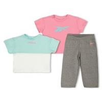 Reebok Kids Black Leggings Activewear Training Sports Bottoms 3pc Baby Top And - 2-3 Years Regular