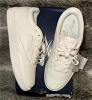 Reebok Women's Court Clean 6 Trainers Chalk/Pink Club C 85 - Size UK 3.5