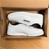 Reebok Club C 85 White Leather Trainers | Womens UK 5 | Classic Retro Sneakers