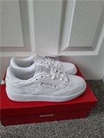 Reebok Club C 85 Womens White Leather Trainers Uk Size 5 New