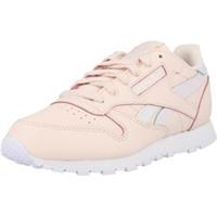 Reebok Leather Girls Shoes Pink White Iridescent