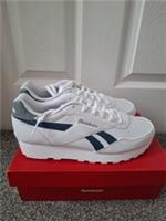 Reebok Rewind Run Trainers White UK Mens Size 7.5 Brand New With Tags/Box