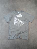 Reebok T Shirt Unisex Small Grey Y2K Oversized Logo Graphic Short Sleeve - S Regular