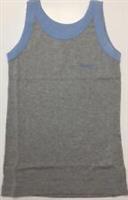 REEBOK Womens Rib Vest Grey/Blue and White/Blue Sports Training Casual