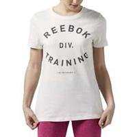 Reebok Women's Training Division T Shirt Chalk (AZ0951) UK Size 0-2 (2XS)  B112 - 2XS Regular
