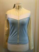 Reebok Womens Long Sleeve Zip Thru Track Top Size 12 Uk BNWT Yellow/Blue/White - 12 Regular