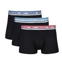 Reebok Mens Performance 3 Pack Jaden Short Sport Trunks - Blue/Red/Aqua Waistban