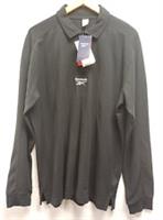 Reebok Black Long Sleeve Polo Shirt Men's Size Medium Brand New With Tags - M Regular