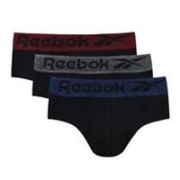Reebok Gough Mens Cotton Stretch 3 Pack Briefs - Black