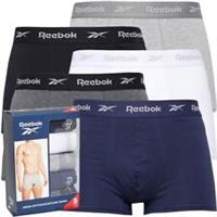 Reebok Mens Five Pack Trunks Black/?White/?Grey Marl/?Navy/?Charcoal Marl S-XL