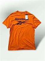 Reebok T-shirt Size L Orange Funky Streetwear Sportwear Rave Football Casual - L Regular