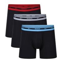 Reebok Darian Mens Performance 3 Pack Medium Sports Trunks - Black Multi