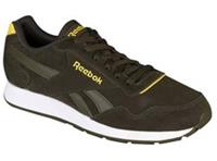 UK size 9.5 - reebok CLASSIC royal COMFY trainers khaki green RARE