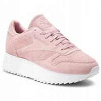 UK size 5 - reebok CLASSIC royal ripple DOUBLE HIGH SOLE trainers pink RARE