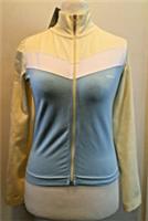 Reebok Womens Track Top Long Sleeve Zip Thru Jacket 12 Uk BNWT Yellow/Blue/White - 12 Regular