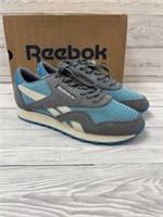 Reebok Classic Ladies Womens Blue & Grey Nylon & Suede Trainers Shoes Size UK 4