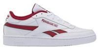 UK size 9 - reebok classic LEATHER club comfy trainers white cherry STITCH SOLE