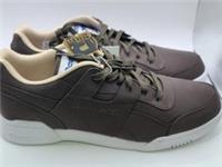 UK size 11 reebok CLASSIC workout COMFY trainers canvas RETRO brown RARE design