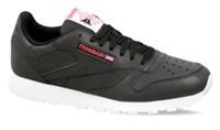 UK size 10.5 - reebok CLASSIC mu trainers shiny gloss black RARE design