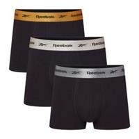 Reebok Mens Cotton Stretch 3 Pack Trunks Soft Breathable Everyday Underwear