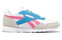 UK size 4.5 - reebok CLASSIC ultra COMFY trainers off white pink blue