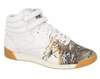 UK size 4.5 - reebok classic COMFY freestyle HI TOP ankle trainers white design