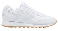 UK size 5.5 - reebok classic glide COMFY walking trainers LEATHER white gum sole