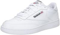 UK size 5.5 - reebok classic club COMFY trainers LEATHER white black stitch sole