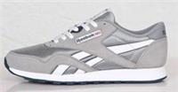 UK size 7.5 - reebok CLASSIC nylon comfy trainers grey white