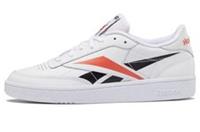 UK size 6.5 - reebok classic club COMFY trainers LEATHER white black red