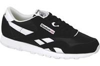 UK size 5.5 - reebok classic nylon COMFY walking trainers black white