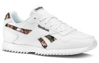 UK size 4.5 - reebok CLASSIC LEATHER ripple trainers white jungle design stripe
