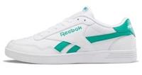 UK size 7.5 - reebok CLASSIC royal techque leather trainers white vivid green