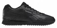 UK size 7.5 - reebok CLASSIC ripple clip COMFY trainers triple all plain black
