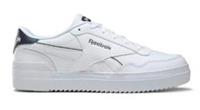 UK size 6.5 - reebok CLASSIC techque comfy trainers LEATHER white navy