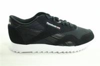 UK size 4.5 - reebok CLASSIC nylon suede ripple trainers black white sole