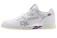 UK size 4.5 - reebok CLASSIC workout concept LEATHER trainers white cream sole