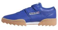 UK size 4.5 - reebok CLASSIC workout ripple LEATHER trainers royal blue gum sole