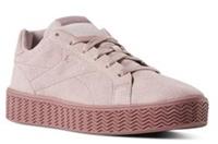 UK size 4 - reebok CLASSIC royal suede trainers pale rose zigzag design sole