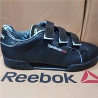 UK size 4 - reebok classic npc rad leather trainers straps black white