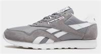 UK size 10 - reebok CLASSIC nylon walking comfy trainers grey white