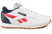 UK size 4.5 - reebok CLASSIC genuine LEATHER trainers white navy red