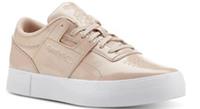 UK size 4.5 - reebok CLASSIC workout trainers shiny gloss patent finish beige