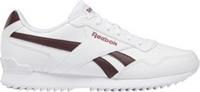 UK size 4.5 - reebok CLASSIC glide ripple leather trainers white maroon